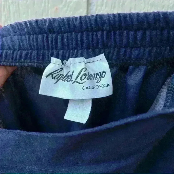 Vintage Raphael Lorenzo California Deep Blue Velvety Skirt Size Medium - Picture 4 of 7